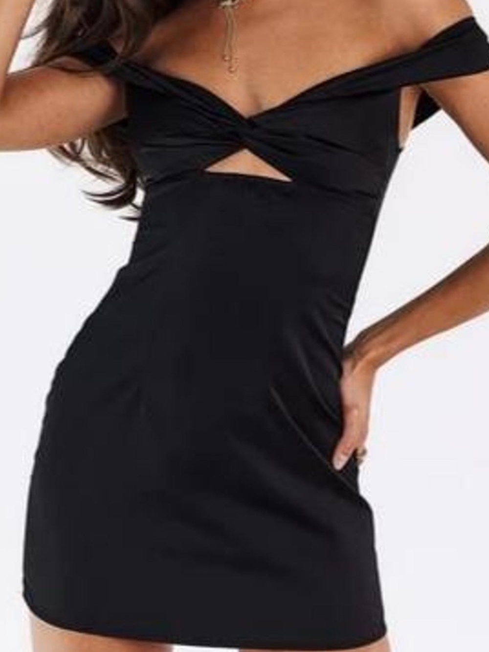 New With Tags Princess Polly Black Off The Shoulder Mini Dress